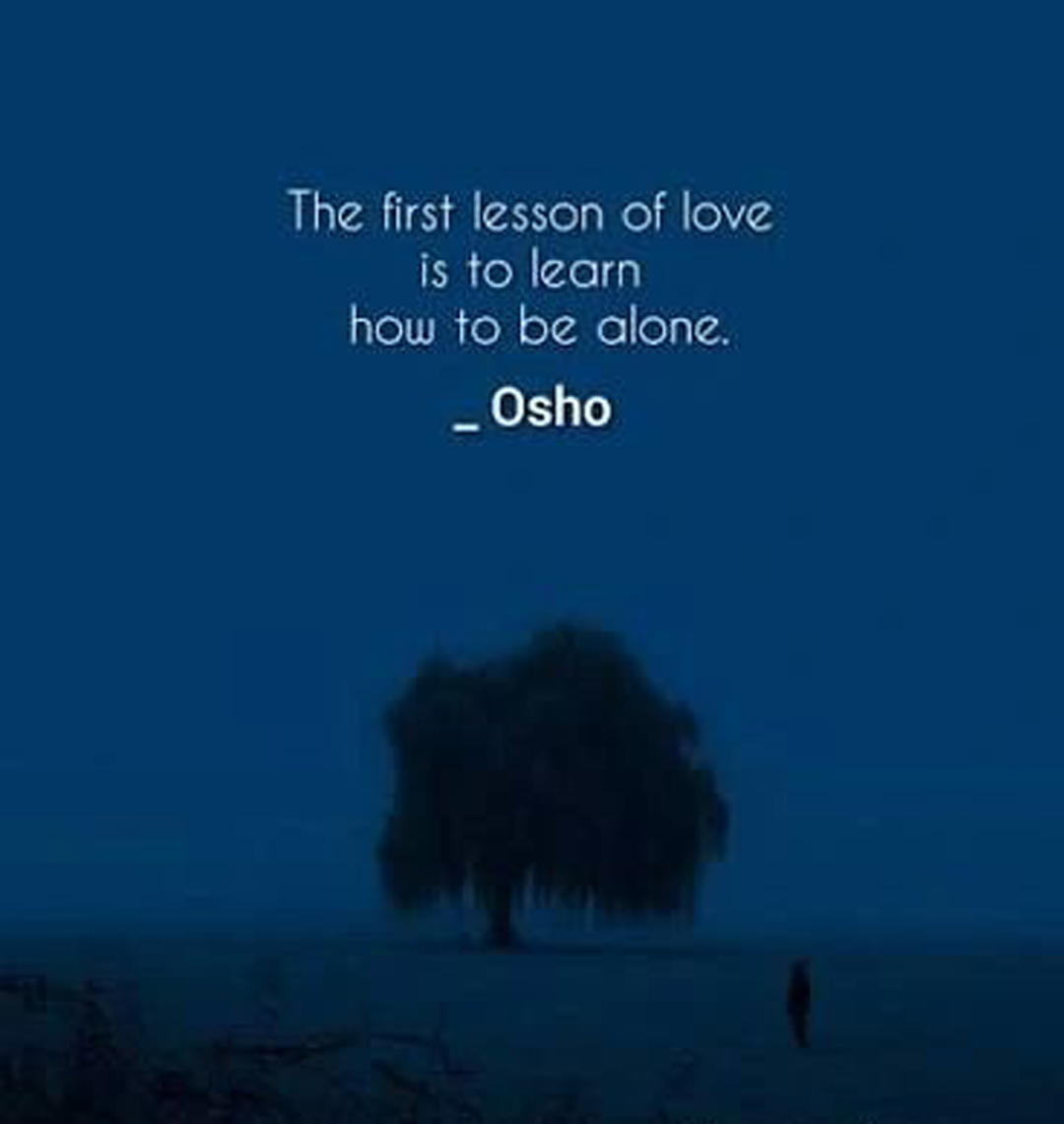Loneliness feeds the addiction of disconnection. Aloneness heals the soul, restores clarity, and helps you reconnect with yourself deeply inside.
