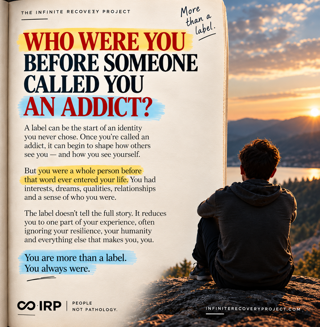 Who were you before someone called you an addict?